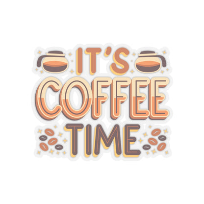 Coffee Time Kiss-Cut Stickers, Planner Accessories, Laptop Decals, Scrapbook